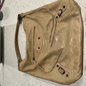 Balenciaga Leather Tan Hobo/Tote Bag